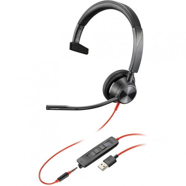 Гарнітура Poly BlackWire C3315 M USB-A HS Mono Black (76J13AA)