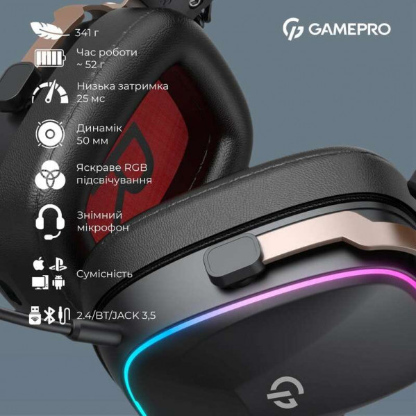 Гарнітура GamePro Asgard Valkyria Black (HSW249B)