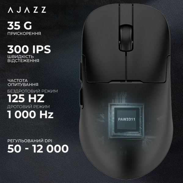 Миша бездротова Ajazz AJ159P MC Black (AJ159P-MC-B)
