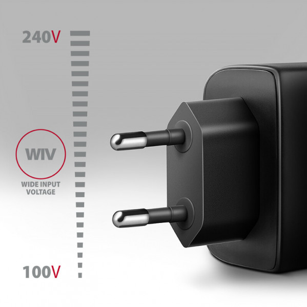 Зарядний пристрій Axagon 45W Black (ACU-PQ45)