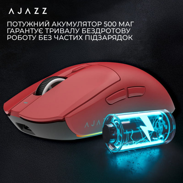 Миша бездротова Ajazz AJ139 V2 Red (AJ139-V2-MC-R)