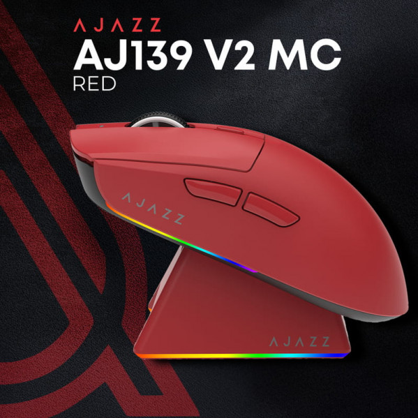 Миша бездротова Ajazz AJ139 V2 Red (AJ139-V2-MC-R)