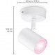 Світильник точковий накладний розумний WiZ Imageo Spots 5W 2200-6500K RGB Wi-Fi White (929002658701)