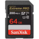 Карта пам`яті SDXC 64GB UHS-I/U3 Class 10 SanDisk Extreme Pro V30 R200/W90MB/s 4K (SDSDXXU-064G-GN4IN)