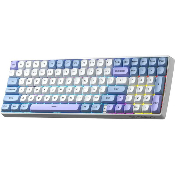 Клавіатура бездротова Aula S100pro Red Switch White/Blue (6948391205762)