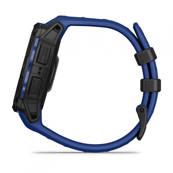 Смарт-годинник Garmin Instinct 3 45mm AMOLED Black with Bolt Blue/Black Silicone (010-02936-43)