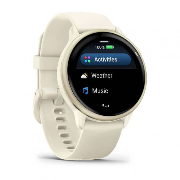 Смарт-годинник Garmin Vivoactive 6 Bone/Lunar Gold (010-02985-01)
