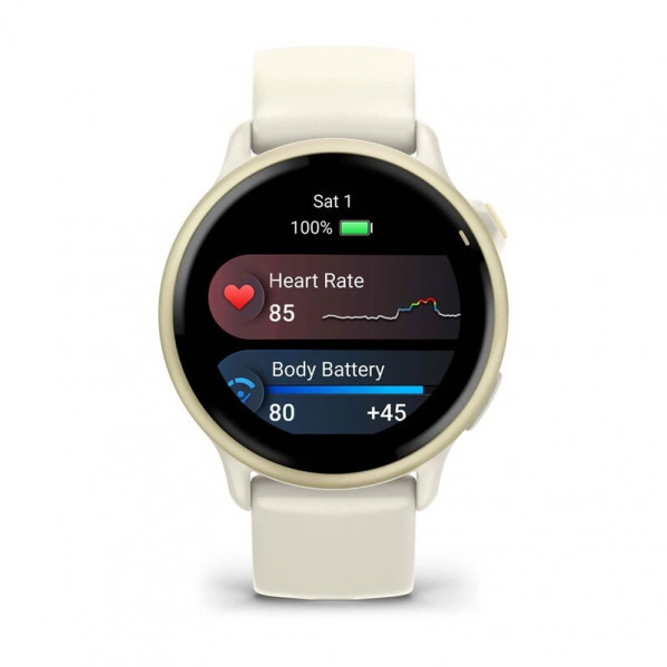 Смарт-годинник Garmin Vivoactive 6 Bone/Lunar Gold (010-02985-01)