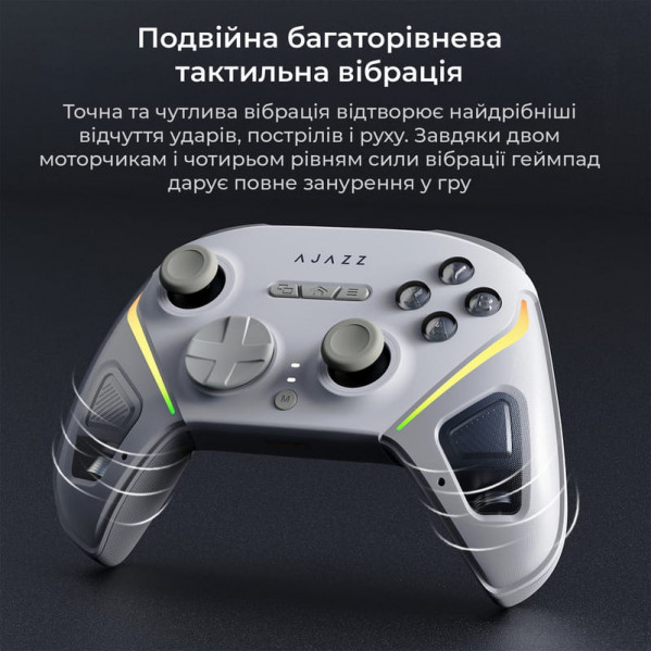 Геймпад Ajazz GP100S RGB White
