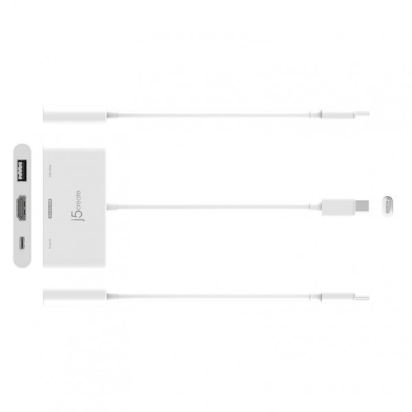 USB-хаб J5create USB-C 3-в-1 White (JCA399-N)
