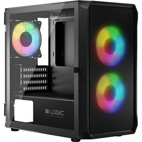 Корпус LogicConcept Portos Mesh+Glass ARGB Black без БЖ (AM-PORTOS-10-0000000-0002)
