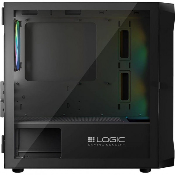 Корпус LogicConcept Portos Mesh+Glass ARGB Black без БЖ (AM-PORTOS-10-0000000-0002)