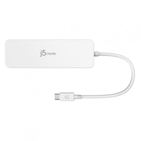 USB-хаб J5create USB-C 6-в-1 White (JCD373-N)