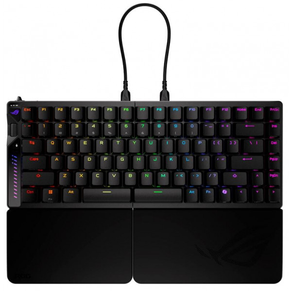 Клавіатура бездротова Asus ROG Falcata Split Magnetic Switch EN RGB Black (90MP043H-BKUA20)