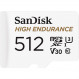 Карта пам`ятi MicroSDXC 512GB UHS-1/U3 Class 10 SanDisk High Endurance R100/W40MB/s + SD-адаптер (SDSQQNR-512G-GN6IA)