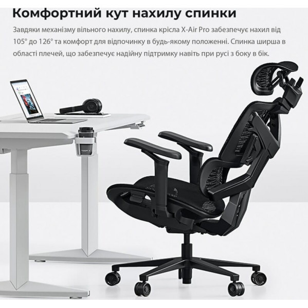 Крісло для геймерів Anda Seat X-Air Pro Size XL Mesh Gray Twilight (AD-WY-01-GGSP-G01)