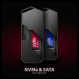 Зовнішня кишеня Axagon NVMe M.2 2230/2242/2260/2280 USB Type-C 3.2 Black (EEM2-GAM)