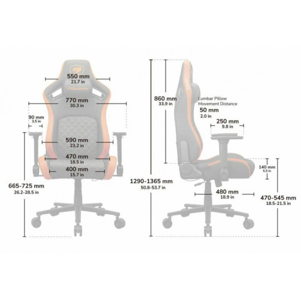 Крісло для геймерів Cougar Defensor Gray F