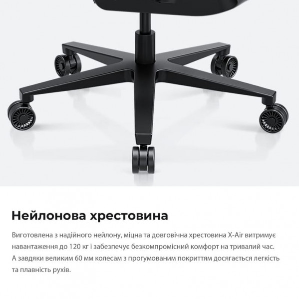 Крісло для геймерів Anda Seat X-Air Mega Size XL Mesh Gray Twilight (AD-WY-01-GGSP)