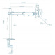 Кронштейн Walfix DM-300B (для монітора)