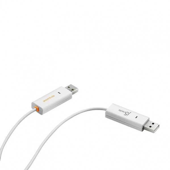 Адаптер J5create USB-A/USB-A (M/M), 1.8 м, White (JUC400-N)