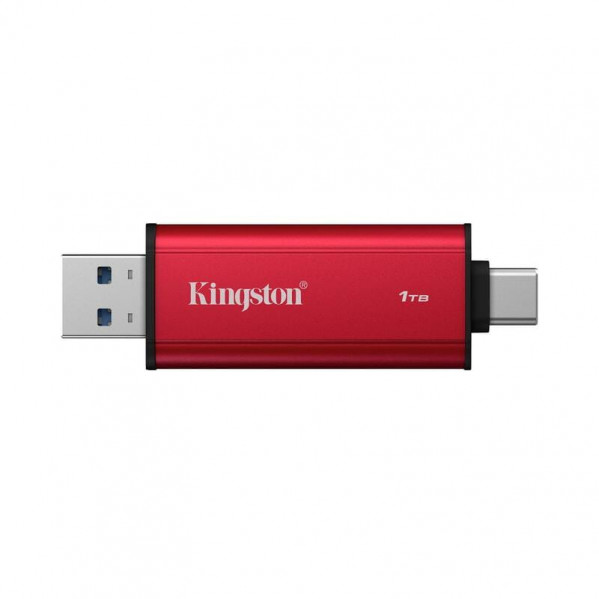 Накопичувач зовнішній SSD 1TB Kingston Dual Portable Red (SPSD/1TB)