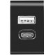 Мережевий зарядний пристрій Trust Urban Fast Dual USB-C&USB (17W, 2USB 3.0A) Black (21589)