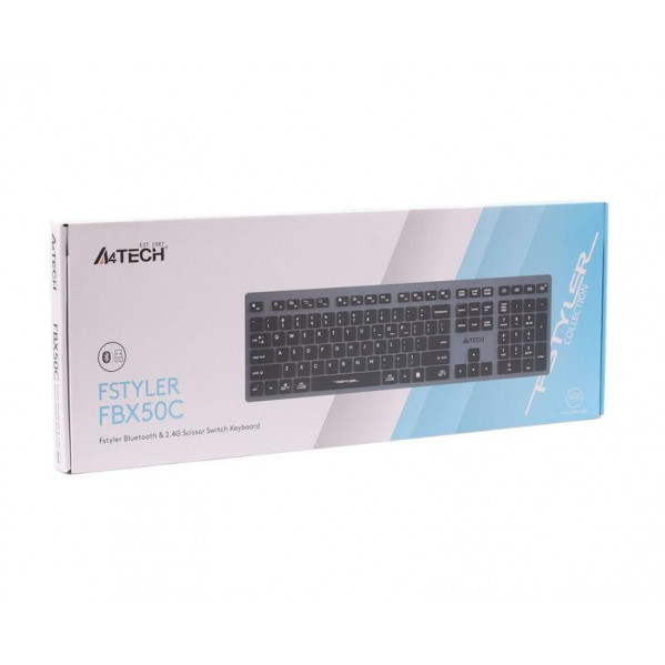 Клавіатура бездротова A4Tech FBX50C Grey