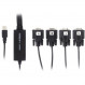 Кабель Viewcon USB - 4хCOM (M/M), (9+25pin), 1.4 м, Black (VE671)