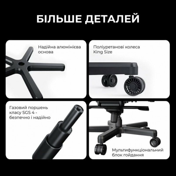 Крісло для геймерів Anda Seat Kaiser 3E XL Dark Gray Fabric (AD23YC-XL-09-GB-CF-G01)
