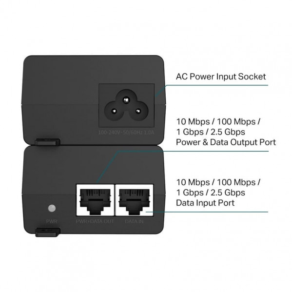 Інжектор 2,5G PoE+ TP-Link POE260S