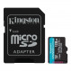 Карта пам`яті MicroSDXC 128GB UHS-I/U3 Class 10 Kingston Canvas Go! Plus R200/W200MB/s + SD-адаптер (SDCG4/128GB)
