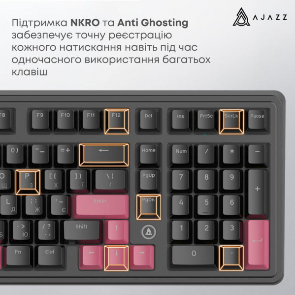 Клавіатура Ajazz AK980 Red Switch Black USB-C (AK980-R-BR)