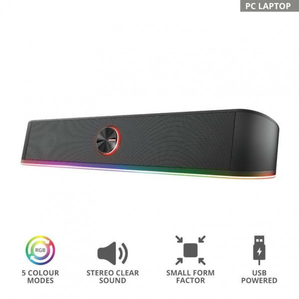 Акустична система (саундбар) Trust GXT 619 Thorne RGB Illuminated Black (24007)