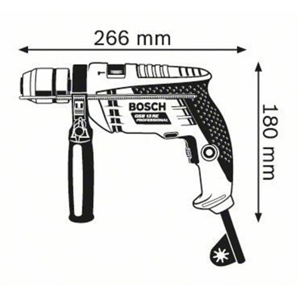 Електродриль Bosch GSB 13 RE (0601217100)