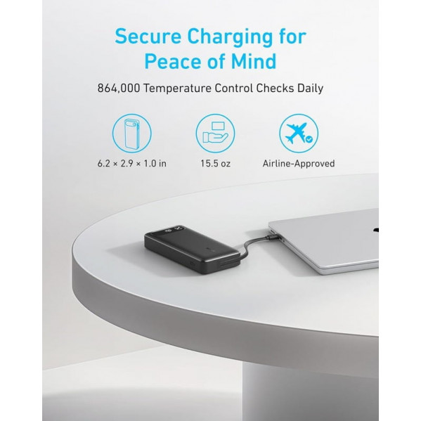 Універсальна мобільна батарея Anker PowerCore 87W 20000mAh Black (A1383H11)
