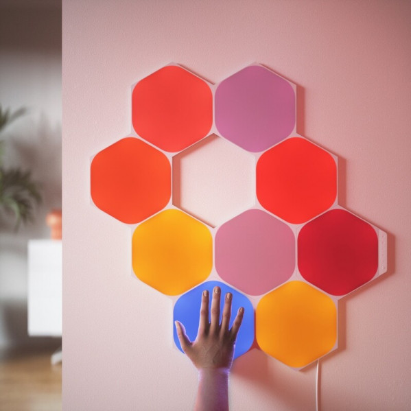 Додаткові панелі Nanoleaf Shapes Hexagons Expansion Pack Apple HomeKit, 3 шт. (NL42-0001HX-3PK)