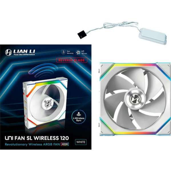 Вентилятор Lian Li Uni Fan SL Wireless Reverse 120-1 White (G99.12RSL1W1W.00)