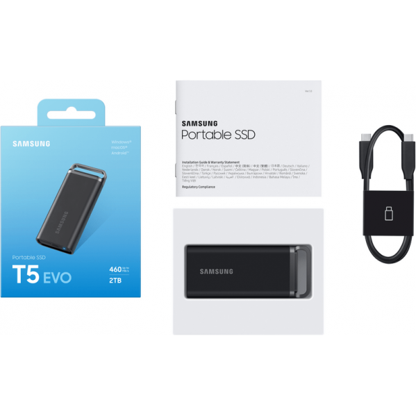 Накопичувач зовнішній SSD 2TB Samsung T5 EVO (MU-PH2T0S/EU)