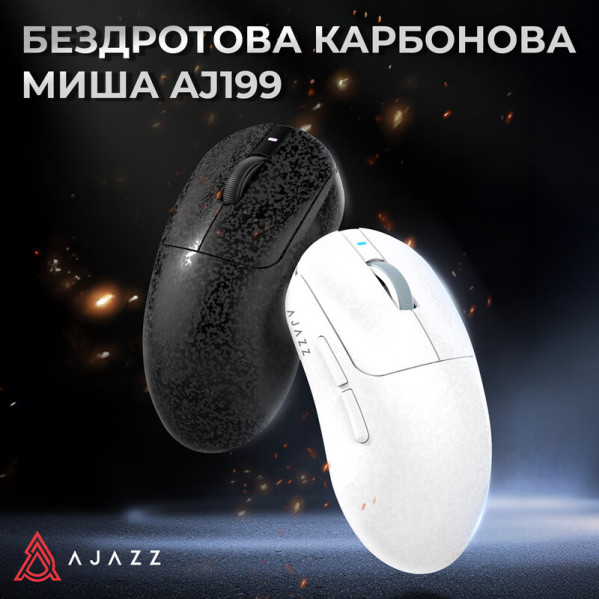 Миша бездротова Ajazz AJ199 Black (AJ199-B)