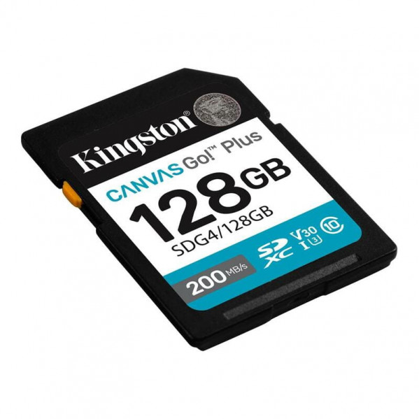 Карта пам`ятi SDXC 128GB UHS-I/U3 Class 10 Kingston Canvas Go! Plus R200/W200MB/s (SDG4/128GB)
