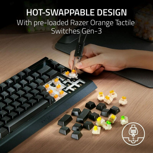 Клавіатура бездротова Razer BlackWidow V4 Pro ANSI Black (RZ03-05130100-R3M1)