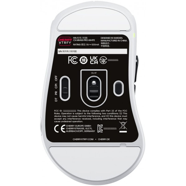 Миша бездротова Cherry Xtrfy M64 Pro RGB White (CX-M64W-PRO-WHITE)