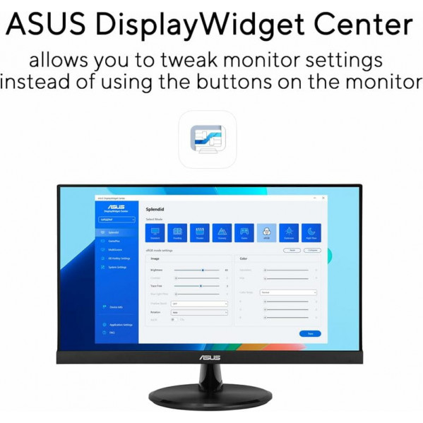 Монітор Asus 21.45" VP227HF (90LM0880-B01O71) VA Black 100Hz