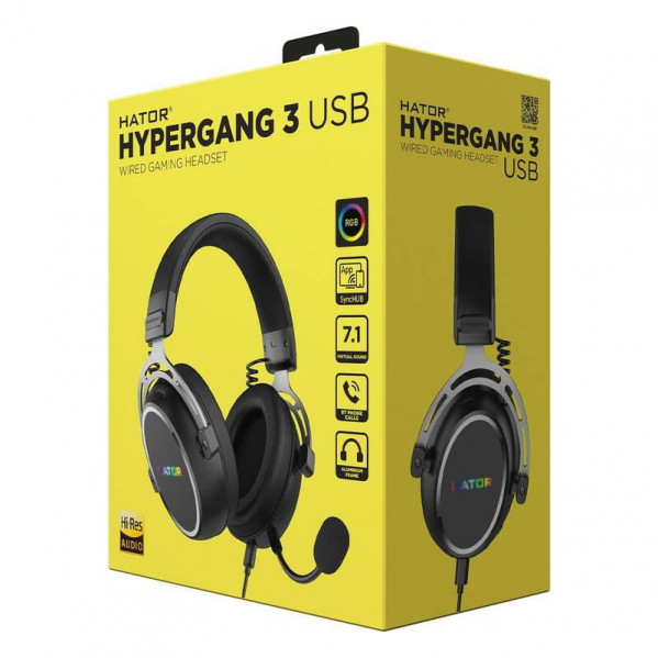 Гарнiтура Hator Hypergang 3 Hi-Res Black (ESH50)