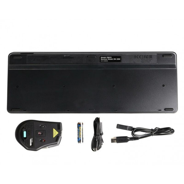 Комплект (клавіатура, миша) бездротовий A4Tech FB2535CS Smoky Grey