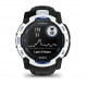 Смарт-годинник Garmin Instinct 3 50mm Solar Whitestone with Black/Bolt Blue Silicone Band (010-02935-03)