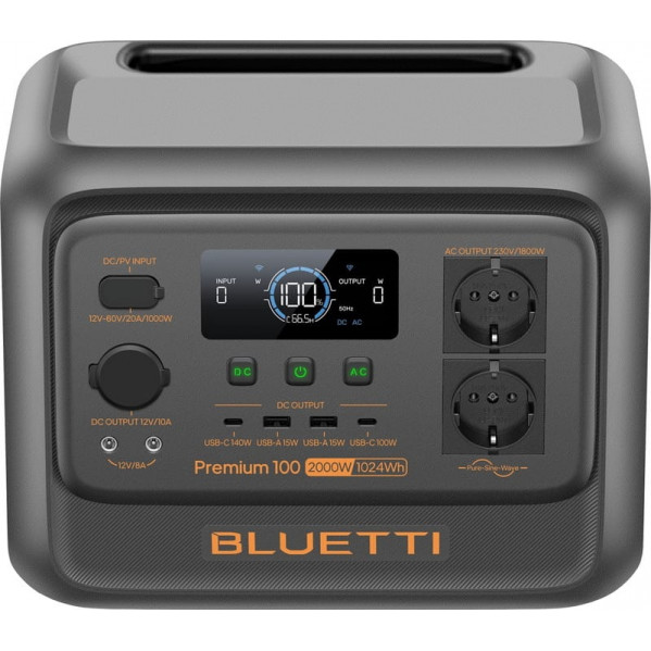 Зарядна станція Bluetti Premium 100 V2, 2000W, 1024Wh