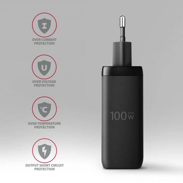 Зарядний пристрій Axagon 100W Black (ACU-DPQ100)