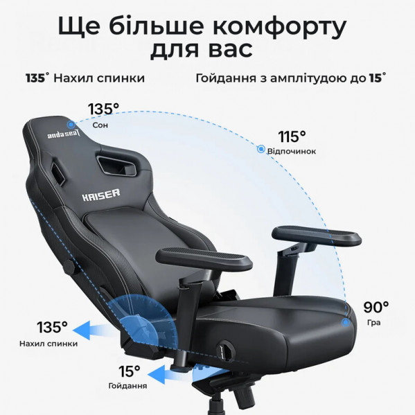 Крісло для геймерів Anda Seat Kaiser 4 V2 Size XL PVC Maroon (AD12YDDC-XLL-20-A-PV/C-03)